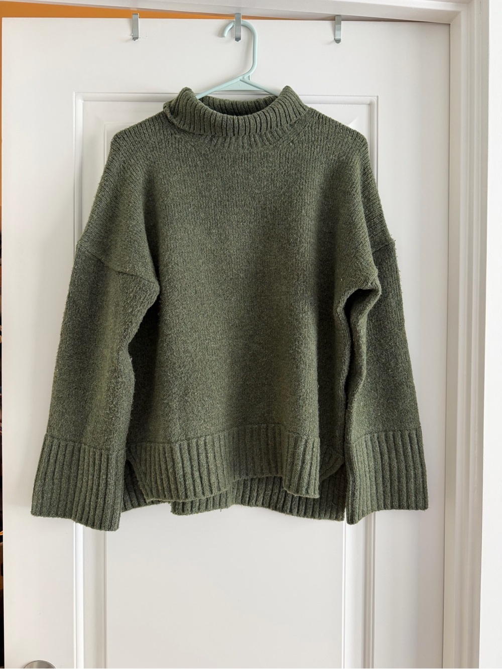 Abercrombie Olive Green Turtleneck Knit Sweater